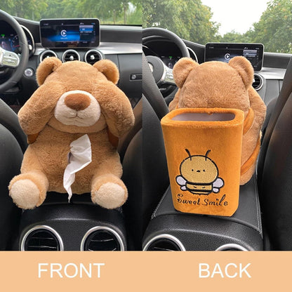 2 in 1 Teddy Tissue & Dustbin Holder