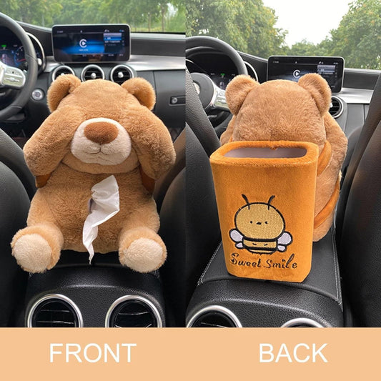 2 in 1 Teddy Tissue & Dustbin Holder