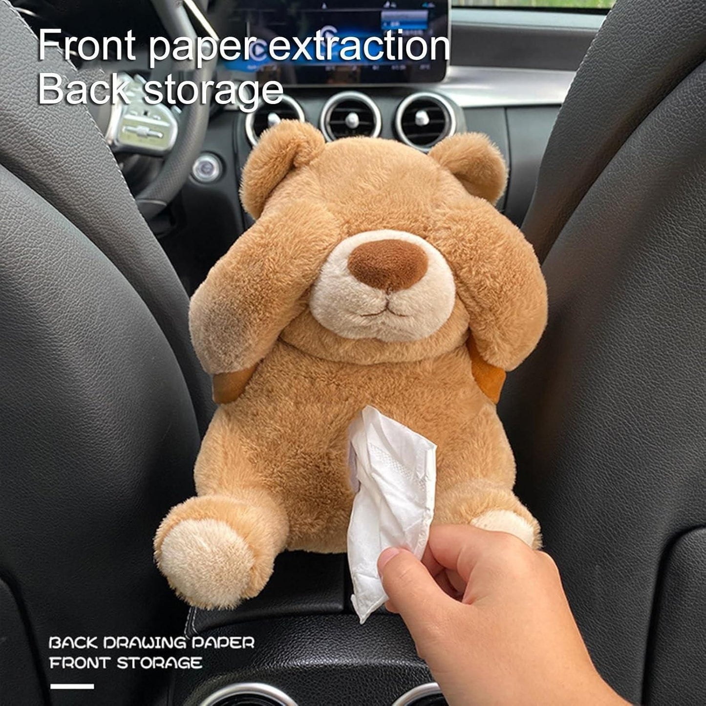 2 in 1 Teddy Tissue & Dustbin Holder
